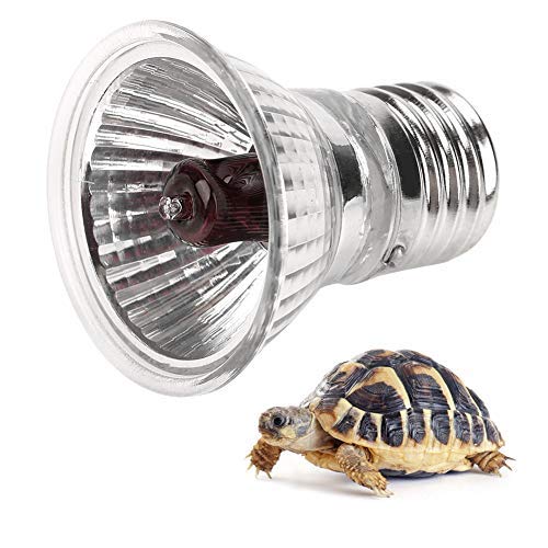 Haofy E27 Reptile Heating Bulb, UVA UVB Spectrum Full Sun Lamp Light Bronzer Heat Lamp for Reptile Snake Terrestrial Turtle Reptiles and Amphibians for Aquarium (50w)