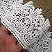 Trimscraft 5 Yards 3 Inches Wide Venise Cotton Lace Trims Eyelet Fabric for Garment Accessory DIY Craft Supply in White