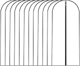 HomeClean 12 Pack Hanging Garment Bags Breathable PEVA With Zip Clear 24x40-60