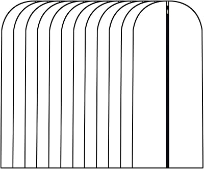 HomeClean 12 Pack Hanging Garment Bags Breathable PEVA With Zip Clear 24x40-60