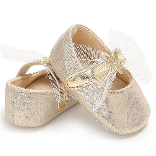 Fire Frog Baby Girls Mary Jane Shoes Stars Bow Wedding Princess Dress Costume Infant Toddlers Prewalker