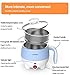 1.2L LIVEN Electric Hot Pot with 304 Stainless Steel Inside Layer and Steamer for Cooking Noodles Boiling Water Eggs, Small Slow Cooker 120V 600W HG-X1201