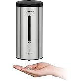 anydry Touchless Automatic Liquid Soap Dispense Wall Mount 25oz Large Capacity Stainless Steel for Commercial (Brushed)