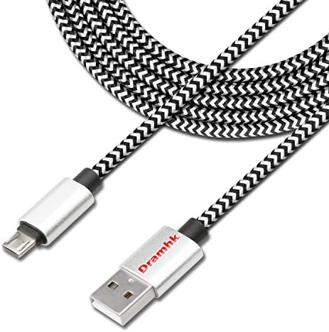 Micro USB Cables Dramhk Nylon Braided Samsung USB Cable/Charging Cords for Android Devices,Samsung,HTC,Motorola, Blackberry Smartphones,Tablets and More - 3.3ft/1 Pack