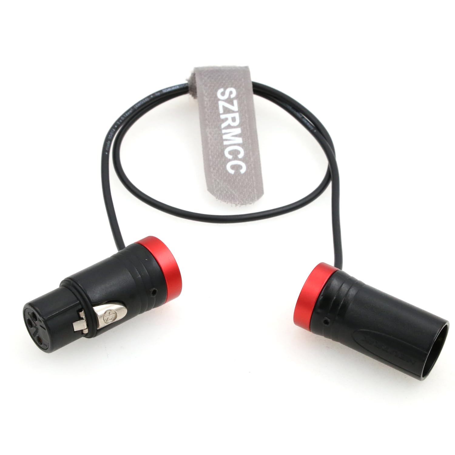 SZRMCC XLR Cable XLR 3 Pin Male to3 Pin XLR Female Low-Profile Audio Cable for Sound Devices 633 688 788T 302 552 Zaxcom Recorder Device Zoom F8 (Red Cap)