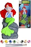 3 Bees & Me Kids Arts and Crafts for Girls & Boys – Mermaid Paint Your Own Toy and Coin Bank DIY Kit – for Ages 4 to 9 Years Old