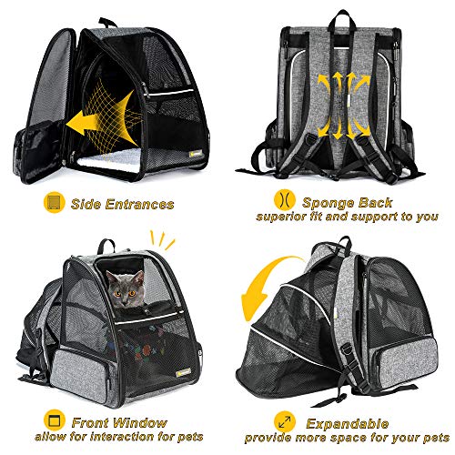 Texsens Cat Backpack Carrier, Super Breathable Carrier Backpack, AirlineApproved Bubble Cats