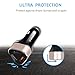 Dison USB Type C Car Charger for Samsung Galaxy S9/S9 Plus/S8/S8 Plus/Note 8-42W 3 Port USB Quick Charge 3.0 Car Charger Adapter with 3 FT 2 in 1 Type C and Micro USB Cable