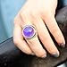 Mojo Mood Rings Antique Sterling Silver Plated Big Round Stone Ring Color Change MJ-RS045 (8)