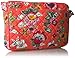Vera Bradley Women's Cotton Little Hipster Crossbody Purse With RFID Protection, Coral Floral, One Size