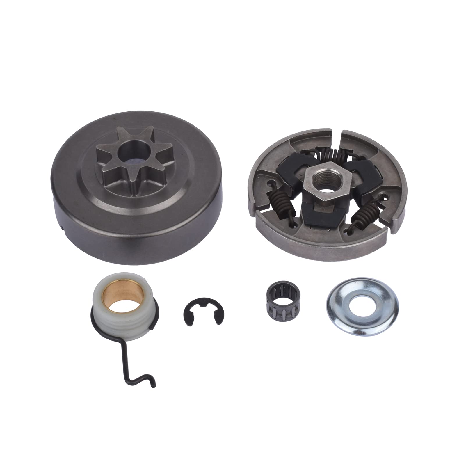 Cancanle .325" 7T Clutch Drum Washer Clip Worm Gear Set for STIHL 025 023 021 MS250 MS230 MS210 Chainsaw 1123 160 2050/1123 640 2074
