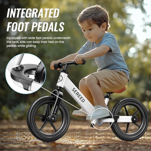 SEREED Toddler Balance Bike 2 Year Old, No Pedal Kids Bike Toys for 2-5 Years Old, Kids Bicycle with Tool-Free Adjustable Seat and Handlebar, Gift for 2-3 Boys Girls