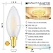 CRLight 6W Dimmable LED Candelabra Bulb 3200K Soft White, 60W Equivalent 600LM, E12 Base LED Chandelier Light Bulbs, B11 Frosted Glass Candle Torpedo Shape Bullet Top, Pack of 3