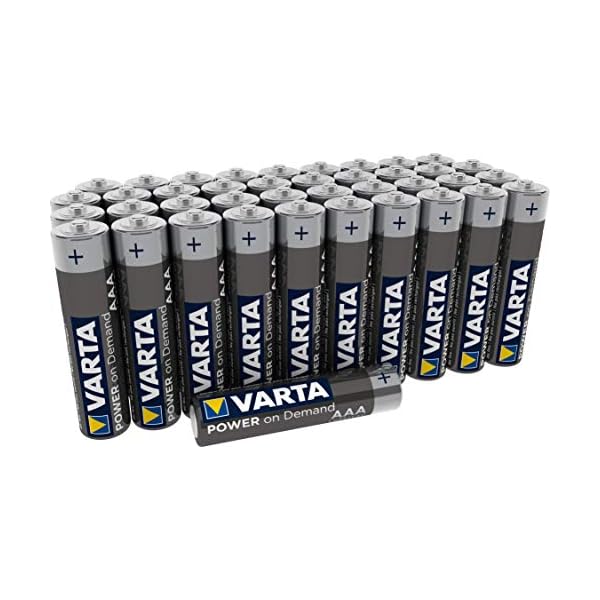 VARTA Batterien AAA, 40 Stück, Power on Demand, Alkaline, 1,5V, Vorratspack in umweltschonender Verpackung, ideal für Computerzubehör, Smart Home Geräte – Bild 3