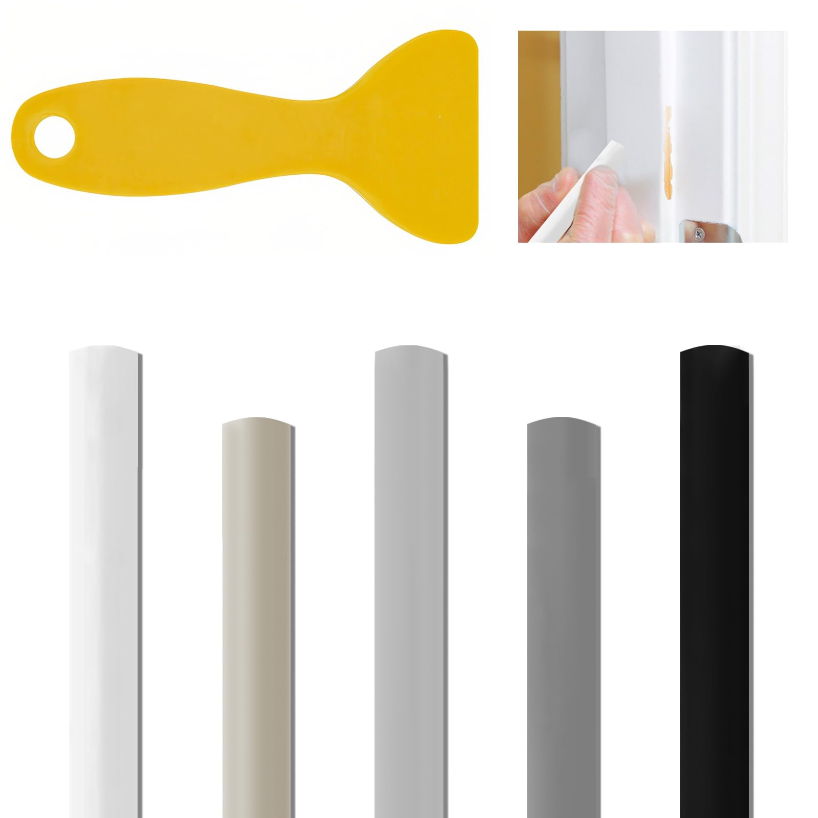 5Pcs Wax Filler Sticks with Scraper Wood Furniture Repair Kit Laminate Floor Repair Kit Grey Series Furniture Wax Crayons for Scratch Holes Cracks Dents Worktop Table Door, 11cmx1.3cm