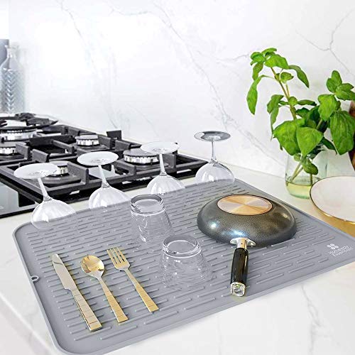 Silicone Dish Drying Mat 23 x 18 Extra Large Dish Drying Mat
