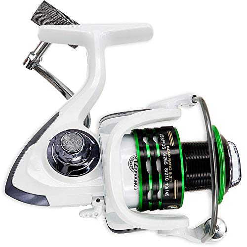 Thekuai Spinning Fishing Reel for Freshwater Saltwater 12 + 1 Ball Bearings Left/Right Interchangeable Collapsible Metal Handle Fishing Reels (HC1000) - Thumbnail 7