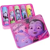 Townley Girl Vampirina Sparkly Lip Balm For Girls, 5 pack with Decorative Tin