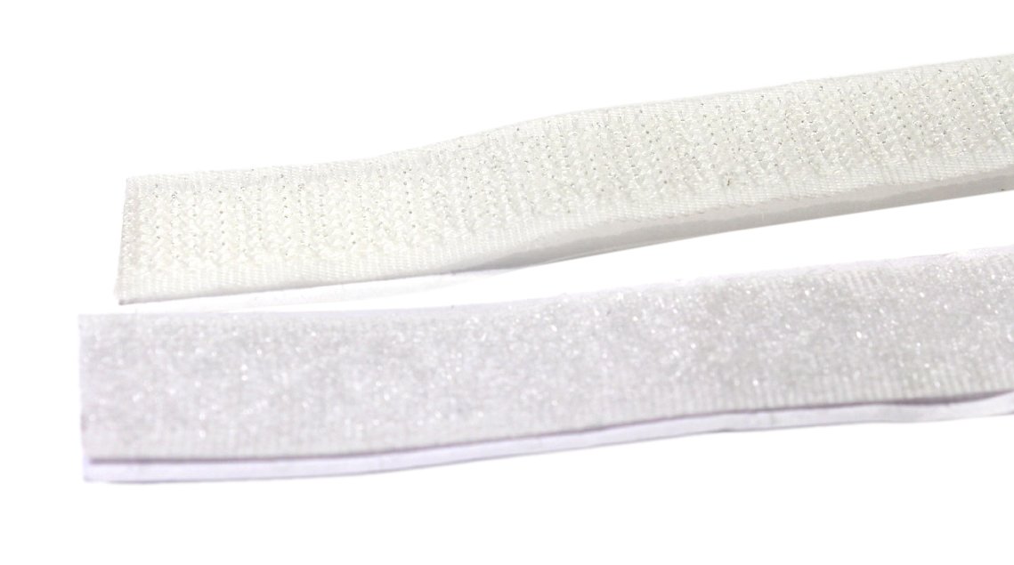 BONUS Eurotech 1BZ21.00.0016/025 Hook And Loop Fasteners, Self Adhesive,16 mm, Set: 25 m Hooks And Loops, White