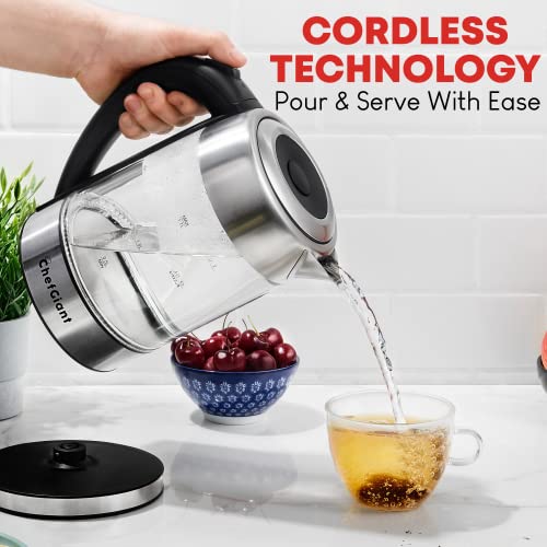 ChefGiant Cordless Electric Tea Kettle 1.7L Hot Water Kettle Electric