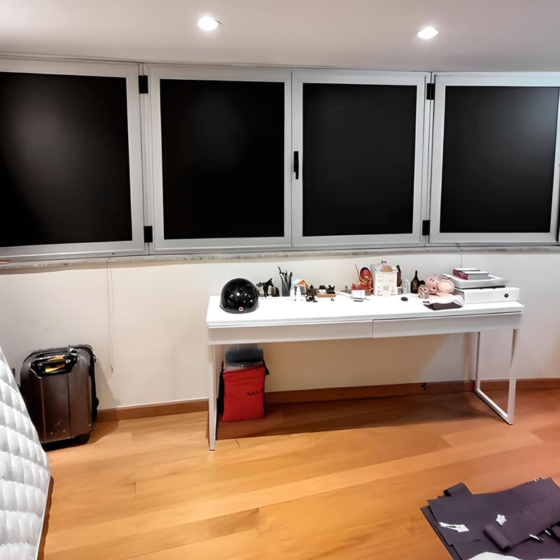 Película Adesiva Blackout Bloqueia Luz Solar Vidros Janela Box Impermeável (2m x 50cm)