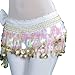 BellyLady Belly Dance Hip Scarf Skirt Wrap With Paillettes Christmas Gift Idea-Pink