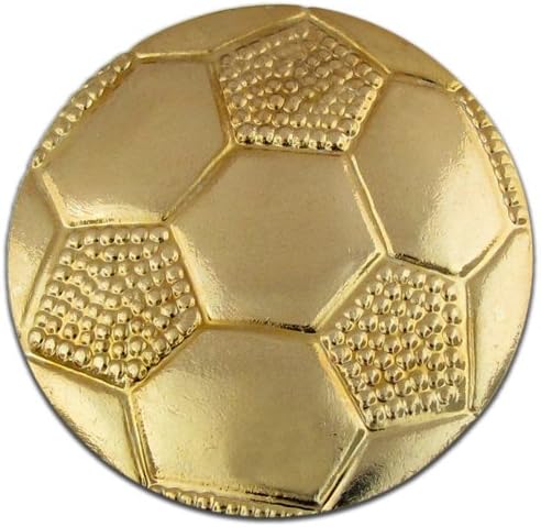 Soccer Ball Gold Chenille Sports Lapel Pin