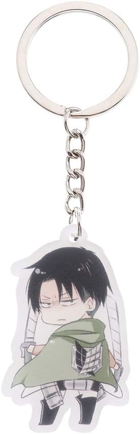 Kingmia Attack On Titan Anime Accessories Mini Doll Keychain Backpack Pendants Key Chain Silicone Anime Figure Keyring Accessories Best Gift for Anime Fans( Style 32)