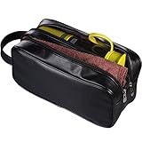 HappyDavid PU Leather Zipped Travel Toiletry Bag Mens Ladies Supply Toiletry Bag