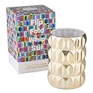 Beautiful Hand Crafted Ceramic Utensil Holder - Gorgeous Glossy Gold - Utensil Crock - Kitchen Caddy Organizer - Kitchen Tool Holder - Designer Crock For Spoons & Spatulas - 7 x 5 inch