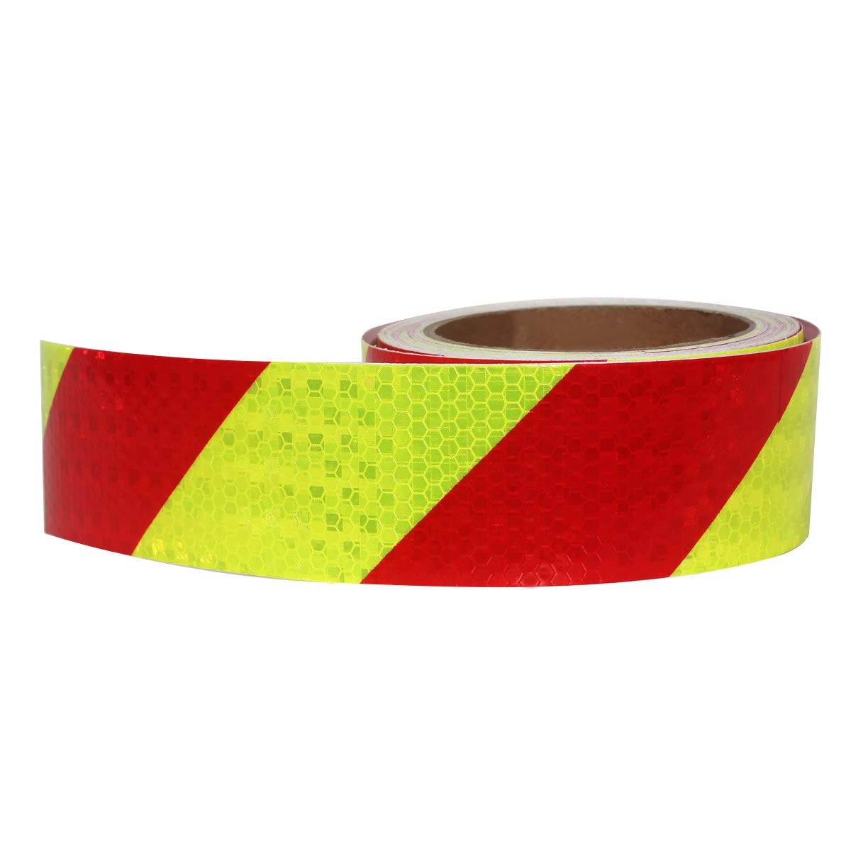 Reflective Tape Conspicuity Waterproof Yellow/Red Safety Caution Strips Tape Outdoor, Reflector Hazard Tape Stickers, Trailer Reflectors 2” X 30ft: Industrial & Scientific