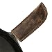 Hide & Drink, Full Grain Leather Hot Handle, Cast Iron Protector, Panhandle Potholder, Double Layered, Double Stitched, Slides On/Off Easily onto Metal Skillet Grips, Handmade, Bourbon Brown