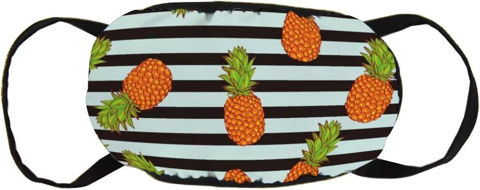 Promini Safety Masks Unisex Mouth Masks,YX-517 Tropical Pineapple Cotton Masks,Reusable Masks,Anti Dust Cotton Face Masks Mouth Masks,Outdoor Protective Masks for Adults and Teens