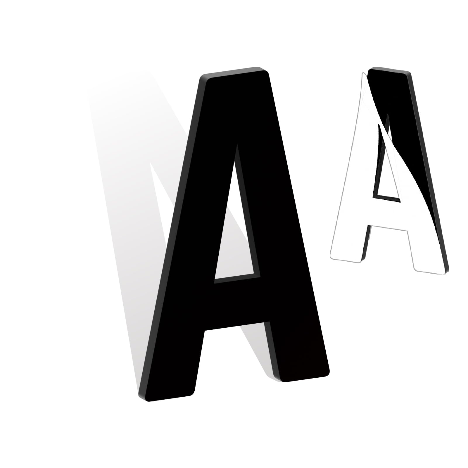 12 Inch Self Adhesive House Numbers, Acrylic Modern