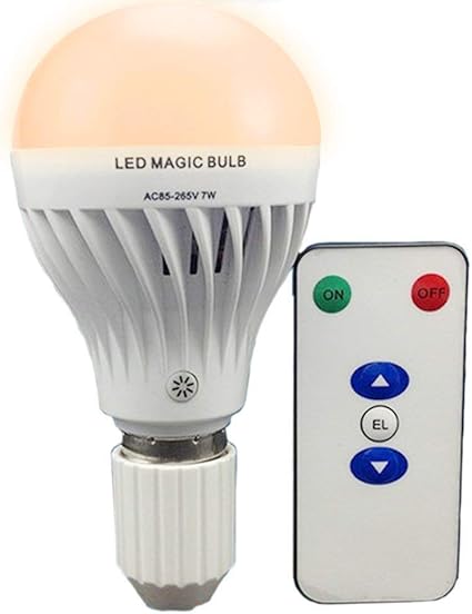 Amazon 7w Ledマジックバルブ バッテリー内蔵 停電時 緊急ライト変身 外せば懐中電灯に変わり E26口金 一般電球形 リモコン付き 輝度調節可 停電時自動点灯 Led Emergency Light 電球色 Eisuiyi Led電球 通販