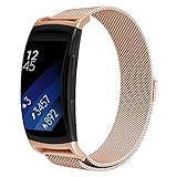 Compatible Gear Fit2 Pro/ Fit2 Band, OenFoto Metal Milanese Loop Stainless Steel Replacement Accessories Bracelet Strap with Magnet Lock for Samsung Gear Fit 2 Pro SM-R365/SM-R360 Smartwatch