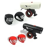 Xtreme Bright Ultra Torch LED Bike Light Set; Powerful, Durable 250 Lumen Combination Bike Headlight -Taillight Safety for The Serious Biker