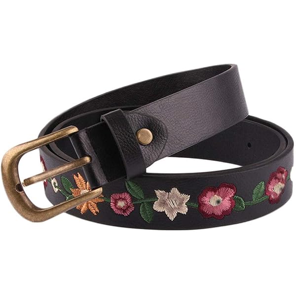 Michael Kors Womens Black Leather Belt Gold MK Logo Buckle  display picture 3