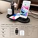 Elaime Fast Wireless Charger, 4 in 1 Wireless Charging Dock Compatible with Apple Watch 5 and Airpods Pro, Qi Wireless Charging Station Stand for iPhone 11 11 Pro Max X Xs XR Xs Max 8 8 Plus （Black）