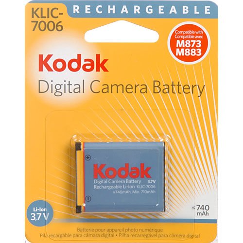 Kodak 3.7 Volt LiIon Rechargeable Digital Camera Battery KLIC7006