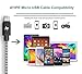 AYIPE Micro USB Cable [3-Pack] - 3+6+10 Feet (1+2+3 Meters) - Blackwhite - Nylon Braided - Tangle-Free Micro USB Cable