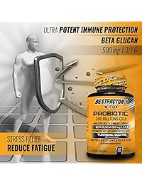 BESTFACTOR Plus Next Gen. Probiotics 100 Billion CFU for Men & Women. Turmeric Curcumin & Beta...