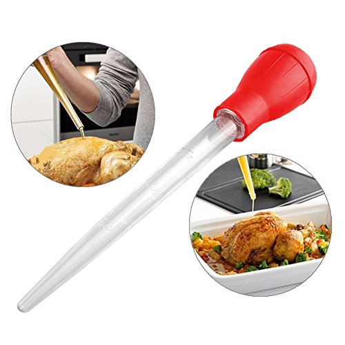 Long Turkey Basters for Cooking with Measurements, Red and White Color For 2Pcs Buy Online in