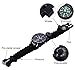 Men Women Emergency Survival Watch with Paracord,Compass,Whistle,Fire Starter, Analog Watches, Survival Gear,Water Resistant,Adjustable (Black)