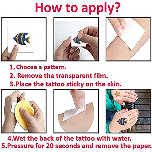 5 Temporary+Tattoos+Kids+Shark+Birthday+Supplies