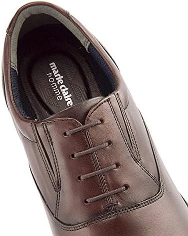 Amazon マリ クレール オム メンズ ビジネスシューズ 限定モデル 本革 ストレートチップ 通気性 クッション性 抗菌 防臭 カジュアル オフィス フォーマル 冠婚葬祭 就職活動 ダークブラウン 28 0cm Marie Claire Homme マリ クレール オム ビジネスシューズ