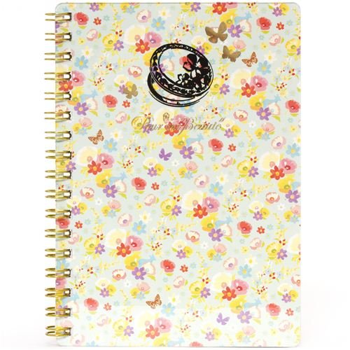 cute ring binder notebook with compact mirror & flowers Amazon.co.uk