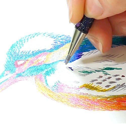 Pentel K110 Hybrid DualMetallic Gel Rollerball Pens, Assorted Metallic Colours (Wallet of 8), 8 count (Pack of 1) - Image 3