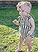 Baby Girl Girls Todder Striped White and Black Romper Outfit Clothes Bodysuits (12-18 Months)