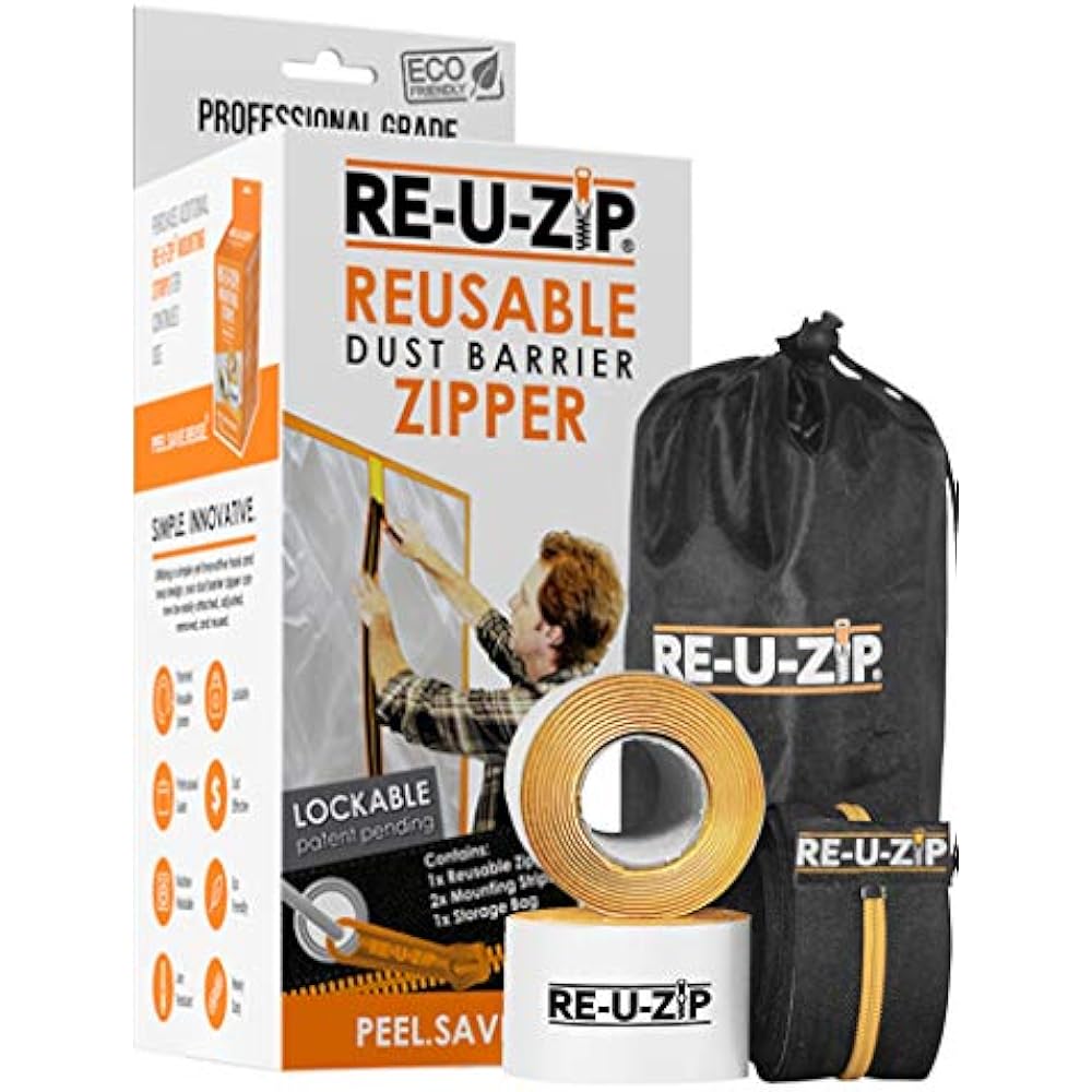 REUZIP Reusable Dust Barrier Zipper Starter Kit Home Improvement eBay